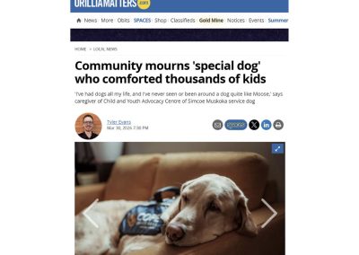 Community Mourns ‘Special Dog’ who Comforted Thousands of Kids